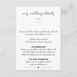 Minimaal Elegant Ontwerp Envelopkaart Informatiekaartje