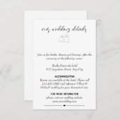 Minimaal elegant ontwerp informatiekaartje (Voorkant / Achterkant)