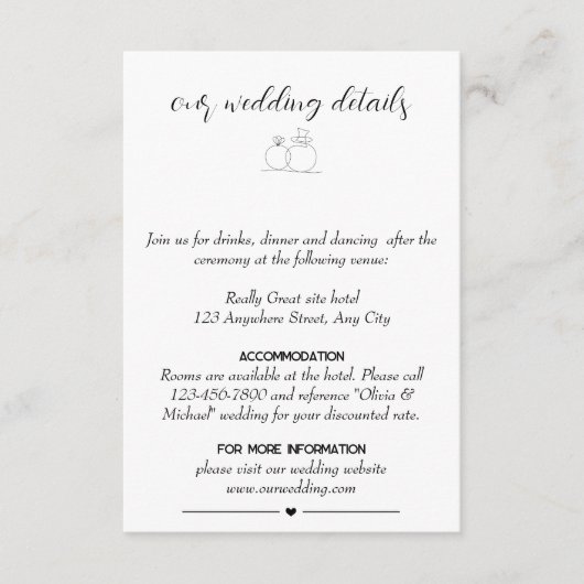 Minimaal elegant ontwerp informatiekaartje (Voorkant)