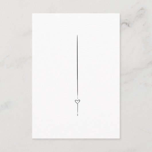 Minimaal elegant ontwerp informatiekaartje (Achterkant)