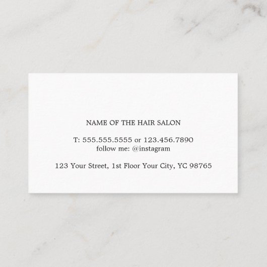 Minimaal Elegant Pastelgradiënt Bold Haarstylist Visitekaartje (Achterkant)