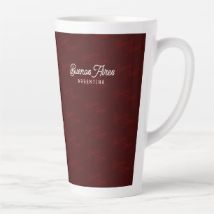 Minimaal, Elegant, Patroon Buenos Aires, Argentini Latte Mok