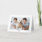 Minimaal Elegant Pine Tree Kerstmis 3 Foto Feestdagen Kaart (Achterkant)