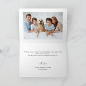 Minimaal Elegant Pine Tree Kerstmis 3 Foto Feestdagen Kaart (Binnen)