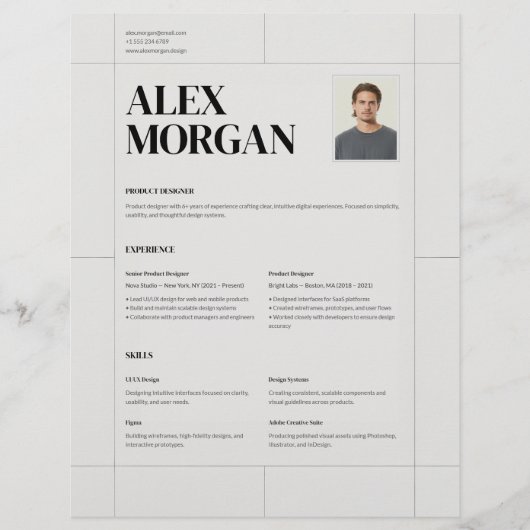 Minimaal Elegant Professioneel Bedrijfs CV (Voorkant)