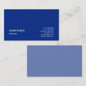 Minimaal elegant professioneel design blauw visitekaartje (Voorkant / Achterkant)