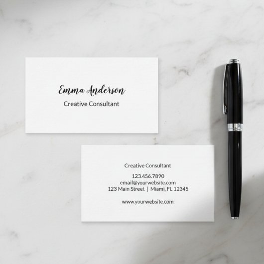 Minimaal Elegant Professioneel Visitekaartje
