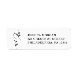 Minimaal Elegant Retouradreslabel Etiket