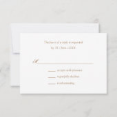 Minimaal Elegant Romantisch Script Trouwen RSVP Ka Kaartje (Achterkant)