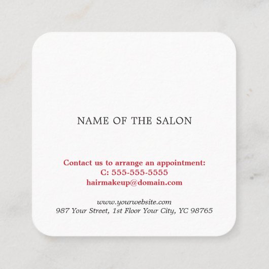 Minimaal Elegant Rood Goud Wit Coupon (Achterkant)