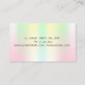 Minimaal elegant Roos Gold Circle Holographic Visitekaartje (Achterkant)