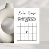 Minimaal Elegant Script Baby Bingo Baby shower Spe Kaart