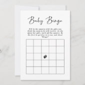 Minimaal Elegant Script Baby Bingo Baby shower Spe Kaart (Voorkant)