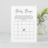 Minimaal Elegant Script Baby Bingo Baby shower Spe Kaart (Staand voorkant)