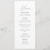 Minimaal Elegant Script Bruiloft Menu (Voorkant)