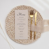 Minimaal Elegant Script Dusty Pink Wedding Menu