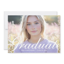 Minimaal Elegant Script Foto Afstuderen