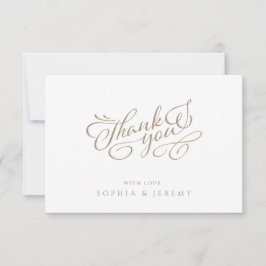 Minimaal Elegant Script Foto Bedankt