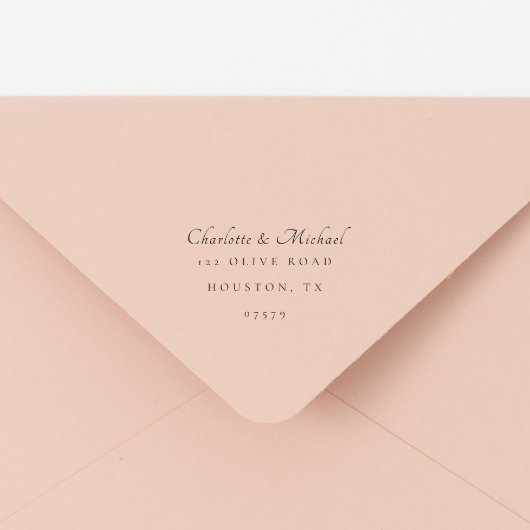 Minimaal elegant script Modern retouradres Zelfinktende Stempel