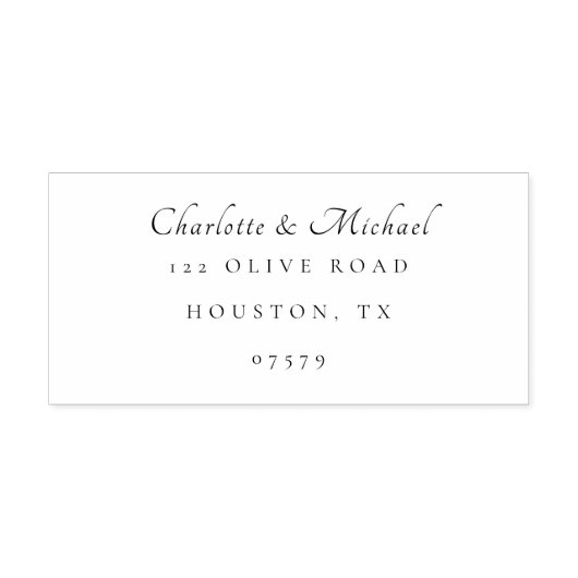 Minimaal elegant script Modern retouradres Zelfinktende Stempel (Design)