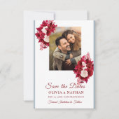 Minimaal Elegant Tekst & Foto Ontwerp / Trouwen Save The Date (Voorkant)