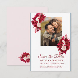Minimaal Elegant Tekst & Foto Ontwerp / Trouwen Save The Date