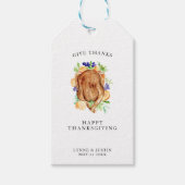 Minimaal Elegant Thanksgiving Diner Geef Bedankt Cadeaulabel (Voorkant)