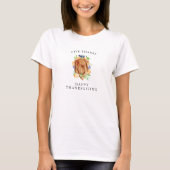 Minimaal Elegant Thanksgiving Diner Geef Bedankt T-shirt (Voorkant)