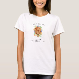 Minimaal Elegant Thanksgiving Diner Geef Bedankt T-shirt