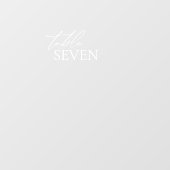 Minimaal Elegant Transparant Tabelnummer Raamsticker (Vel)