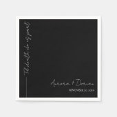 Minimaal Elegant Trouwservet Servet (Voorkant)