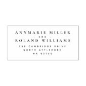 Minimaal Elegant Twee Achternamen Retouradres Zelfinktende Stempel (Design)