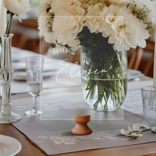 Minimaal elegant typografisch penseelscript acryl bord