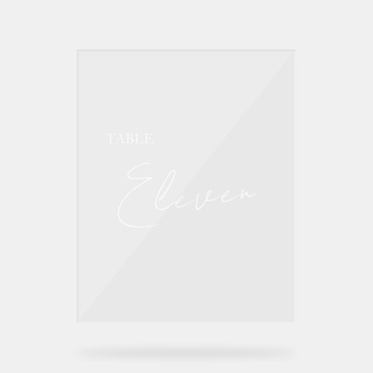 Minimaal elegant typografisch penseelscript acryl bord (Voorkant)