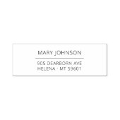 Minimaal Elegant Typografisch Retouradres 06. Zelfinktende Stempel (Design)