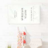 Minimaal Elegant Welkomsthuwelijk Spandoek (Insitu)