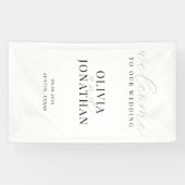 Minimaal Elegant Welkomsthuwelijk Spandoek (Horizontaal)