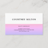 Minimaal Elegant Wit Bord Roze Consultant Visitekaartje (Voorkant)