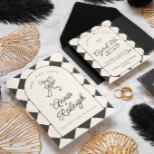Minimaal Elegant Zwart-wit Save The Date Kaart