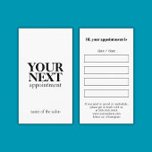 Minimaal Elegant Zwart Wit Vet Afsprakenkaartje