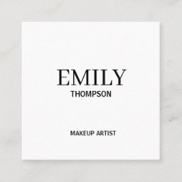 Minimaal Elegant Zwart Wit Vierkante Visitekaartje