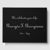 Minimaal, elegante condoleances Guestbook Gastenboek (Voorkant)