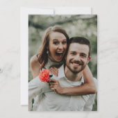 Minimaal Elegante Foto Zwart Wit Trouwen Save The Date (Achterkant)