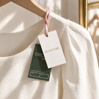 Minimaal Elegante Groen Witte Product Prijs Hang T Cadeaulabels