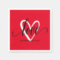 Minimaal Elegante Hart op Rood