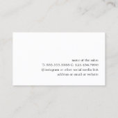 Minimaal elegante off-White hair stylist Visitekaartje (Achterkant)