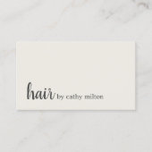 Minimaal elegante off-White hair stylist Visitekaartje (Voorkant)