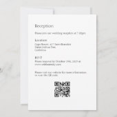 Minimaal Elegante Orchidee Tekening Alles in één B Kaart (Achterkant)