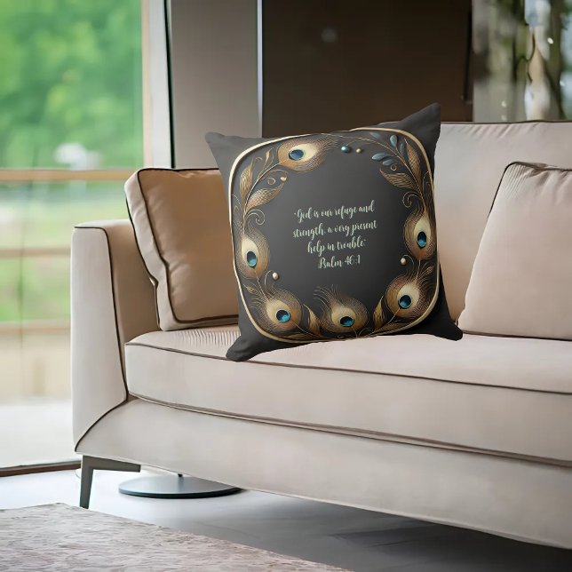 Minimaal Elegante Pauw Veren  Kussen (Creator heeft geüpload)