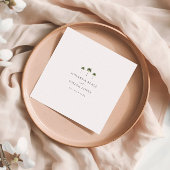 Minimaal Elegante Tropische Palm Tree Wedding Servet